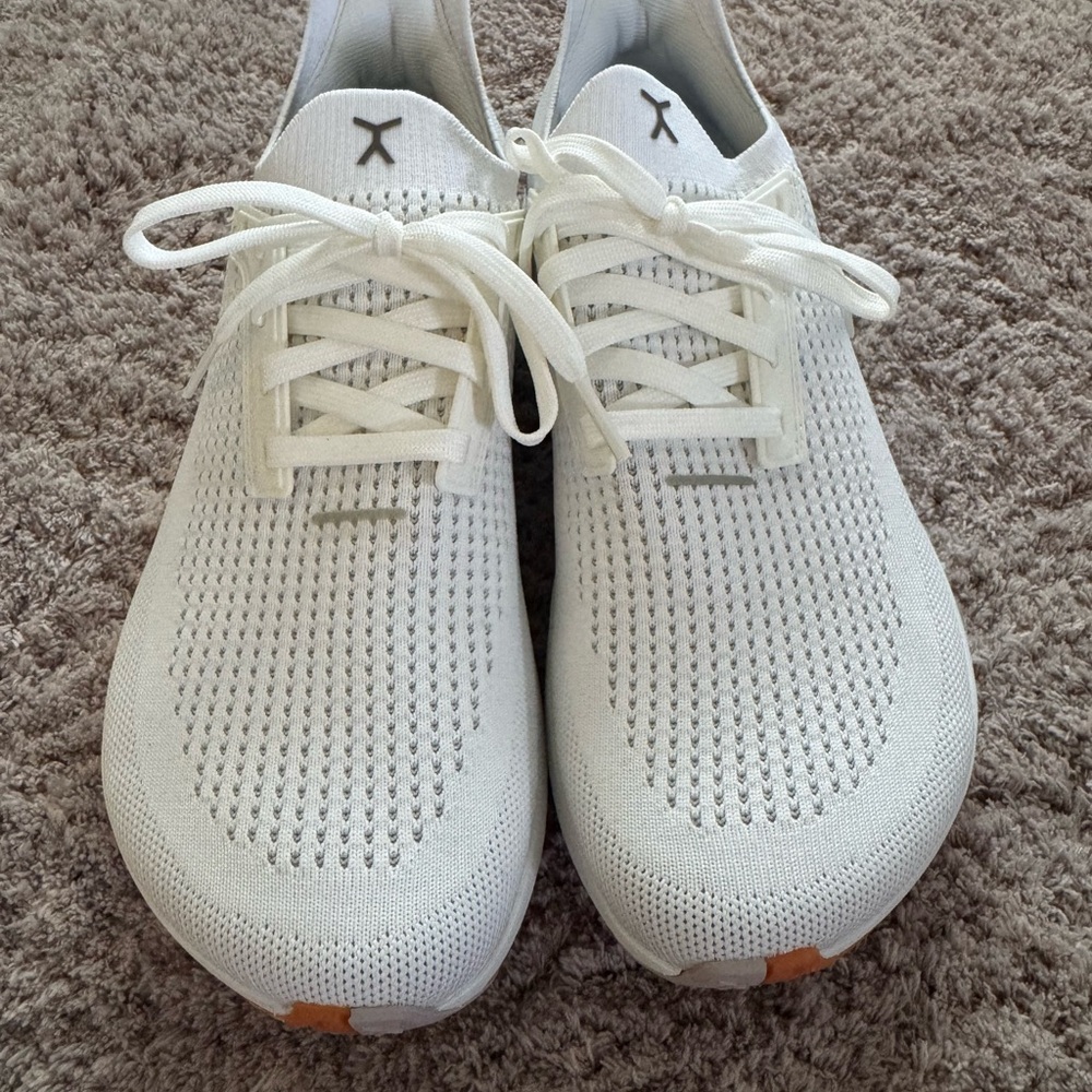 Women's White Knit Athletic Shoes